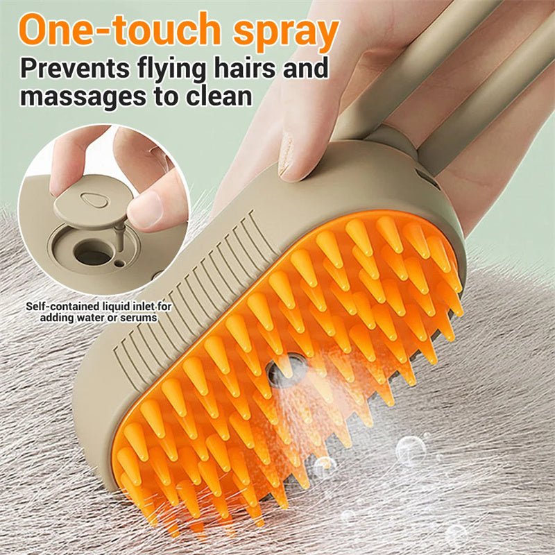 Cat Steam Brush Steamy Dog Brush 3 In 1 Electric My Store