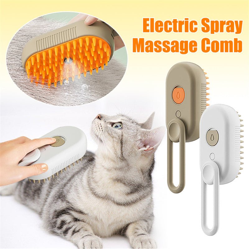 Cat Steam Brush Steamy Dog Brush 3 In 1 Electric My Store