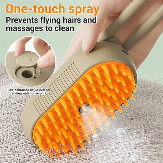 Cat Steam Brush Steamy Dog Brush 3 In 1 Electric My Store