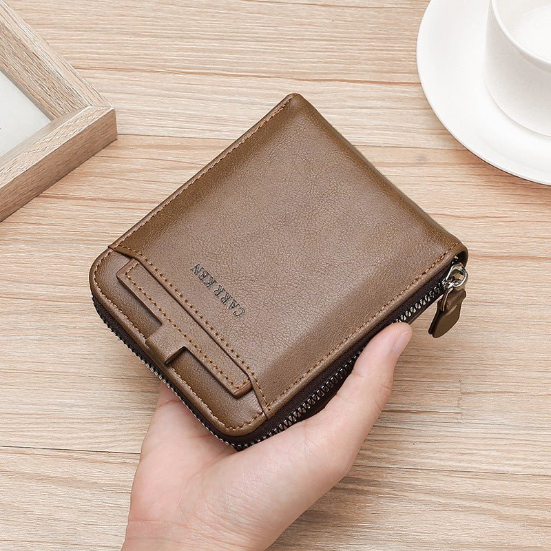 Men's Short Casual Fashion Zipper Wallet My Store